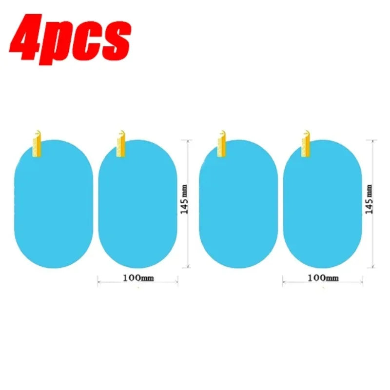 1-4PCS Car Side Window Rearview Rain Film Anti-Fog Rain-proof Car Window Mirror Waterproof Sticker Films Decals Rain Proof Films