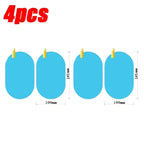 1-4PCS Car Side Window Rearview Rain Film Anti-Fog Rain-proof Car Window Mirror Waterproof Sticker Films Decals Rain Proof Films