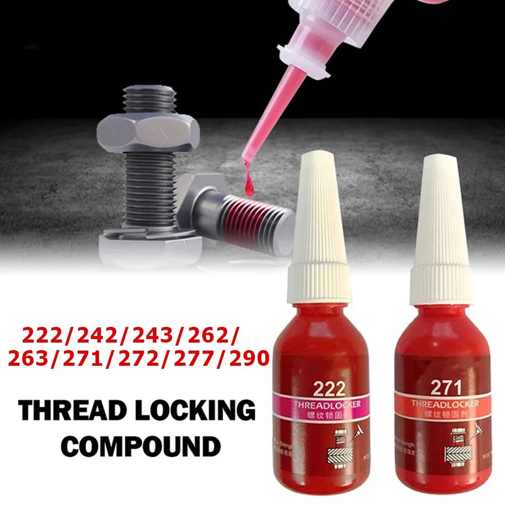 1 Pcs 10ml Threadlocker 222/242/243/262/263/271/277/290 Anaerobic Glue Anti-loose Fastening Sealant Adhesives Caulk Adhesives