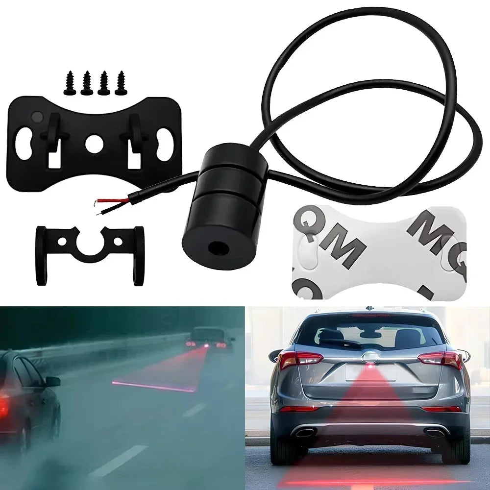 Car Motorcycle Van Auto Led Laser Fog Light Car Accessories Anti-collision Tail Lights Brake Warning Lamp Automotive Amagi