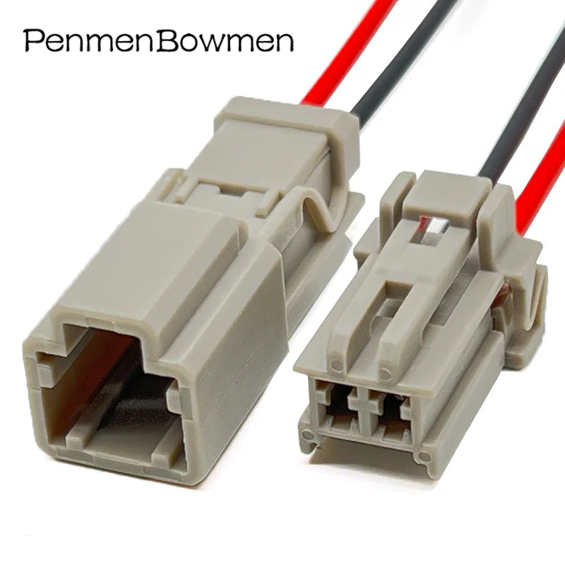 1 Set 2 Pin Auto Trunk Lock Electrical Cable Connectors Female Male Wire Harness Plug 6098-0239 6098-0240 For Honda Nissan