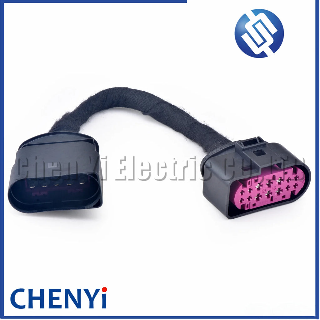 1Pcs 10P to 14P Conversion harness plug 1J0973737 1J0973835 For Halogen Headlamps convert Xenon Headlights adapter cable
