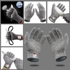 Level 5 Anti-Cut Gloves Safety Cut Proof Stab Resistant Wire Stainless Steel Wire Metal Mesh Butcher Cut-Resistant Safety Amagi