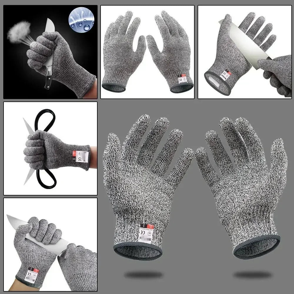Level 5 Anti-Cut Gloves Safety Cut Proof Stab Resistant Wire Stainless Steel Wire Metal Mesh Butcher Cut-Resistant Safety Amagi