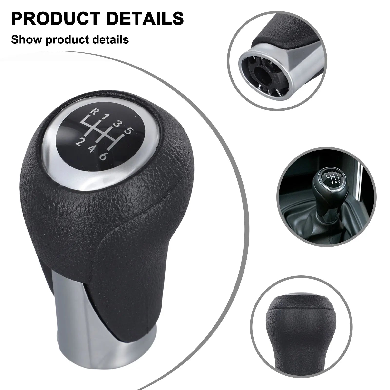 Car Gear Shift Knob FOR MAZDA 2 3 6 For CX-5 Auto Leather Gear Lever Head Shifter Manual TRANSMISSION Accessories