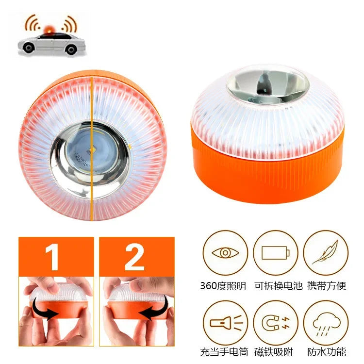 V16 Emergency Beacon with Real-Time Geolocation, DGT Connected Mandatory Use by for Roadside Safety and Enhanced Visibility Amag