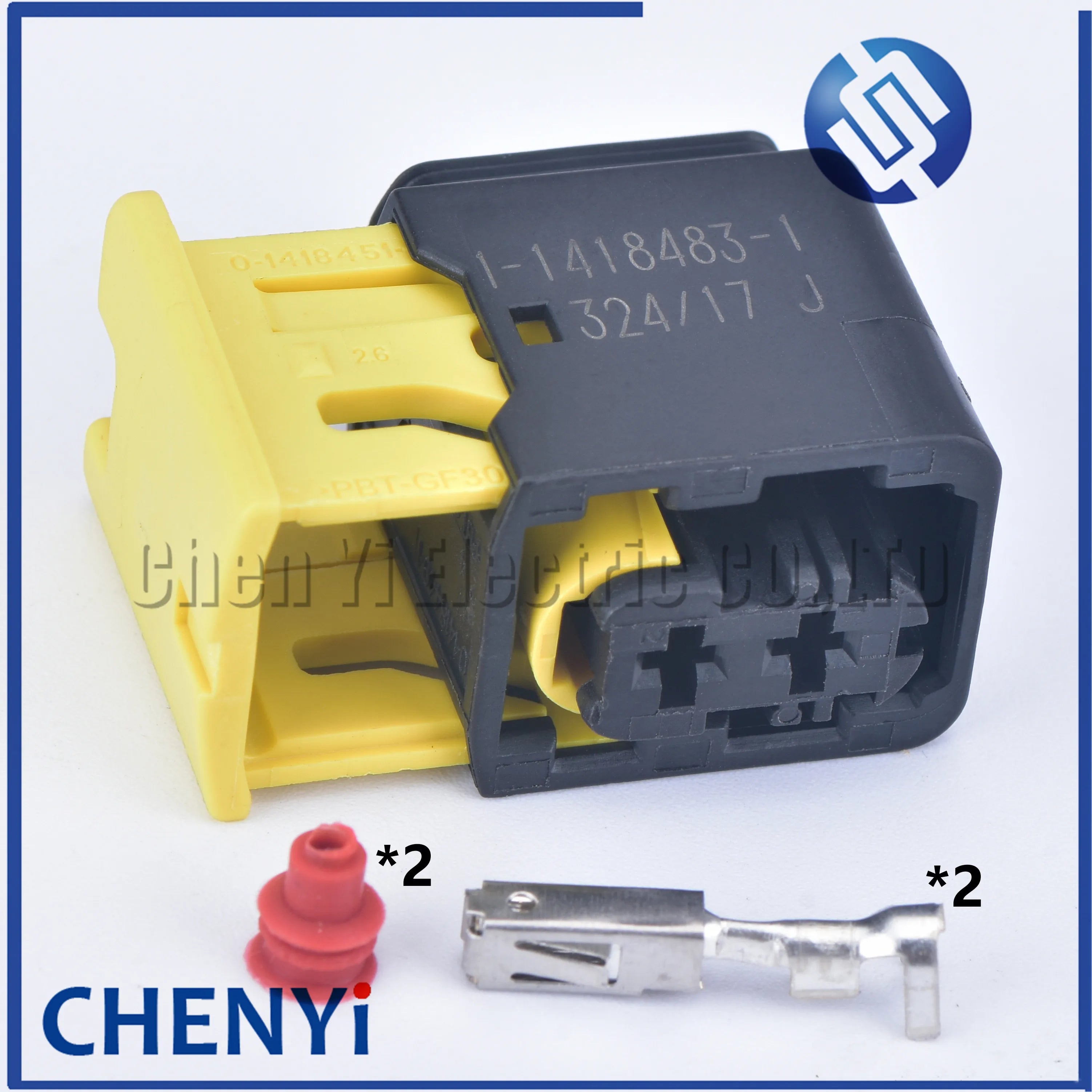 2 Pin Automotive Connector Waterproof Socket Wire harness plug With Rubber Pins 1-1418483-1 1-1703841-1 1-1703839-1 1670150-1