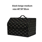 Foldable PU Leather Car Trunk Storage Box – Large Capacity, Waterproof, Durable, Velcro Fixed, Strong Load Built-In Handle Amagi