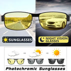 Available Trendy Flat Top Square Photochromic Glasses Stylish Sports Eyewear for Car Running Driving Vacation Travel and Fishing