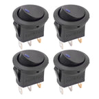 Automotive Rocker Switch 12V 3 Pin Cat Eye LED Light ON OFF Toggle Dash Replacement for Car Motorcycle Marine Boat RV Parts New