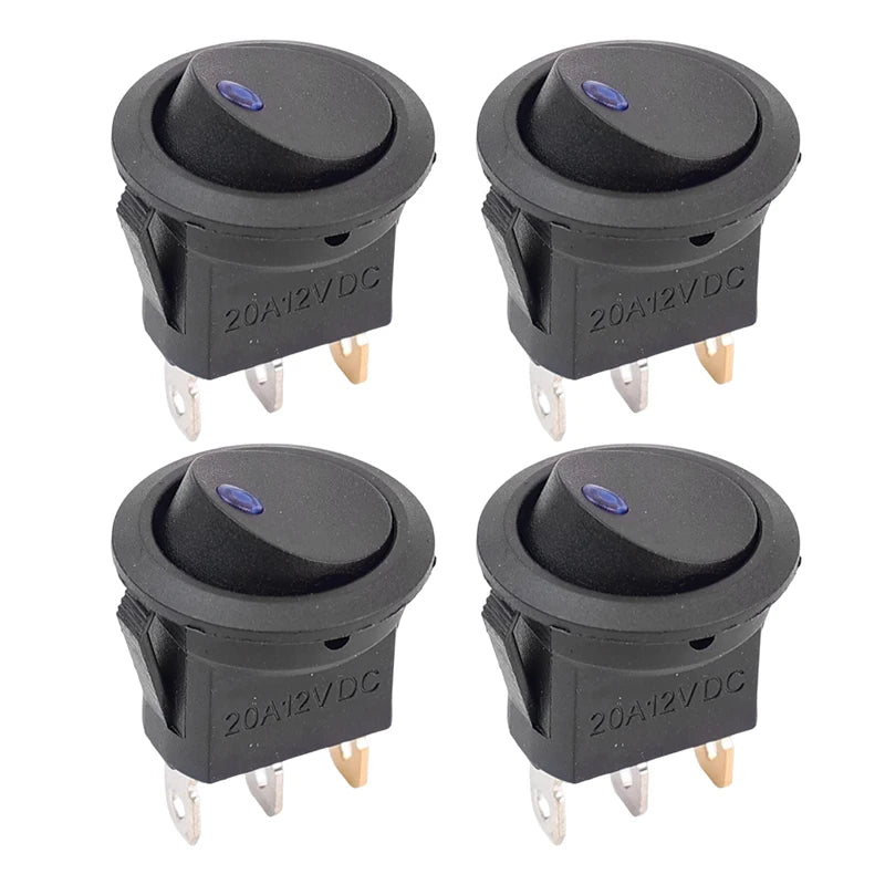 Automotive Rocker Switch 12V 3 Pin Cat Eye LED Light ON OFF Toggle Dash Replacement for Car Motorcycle Marine Boat RV Parts New