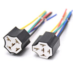 5 pins Auto relay socket 5 pin relay connector plug Ceramic Relay Holder Seat High Relay With Pins Ceramic Car relay holder