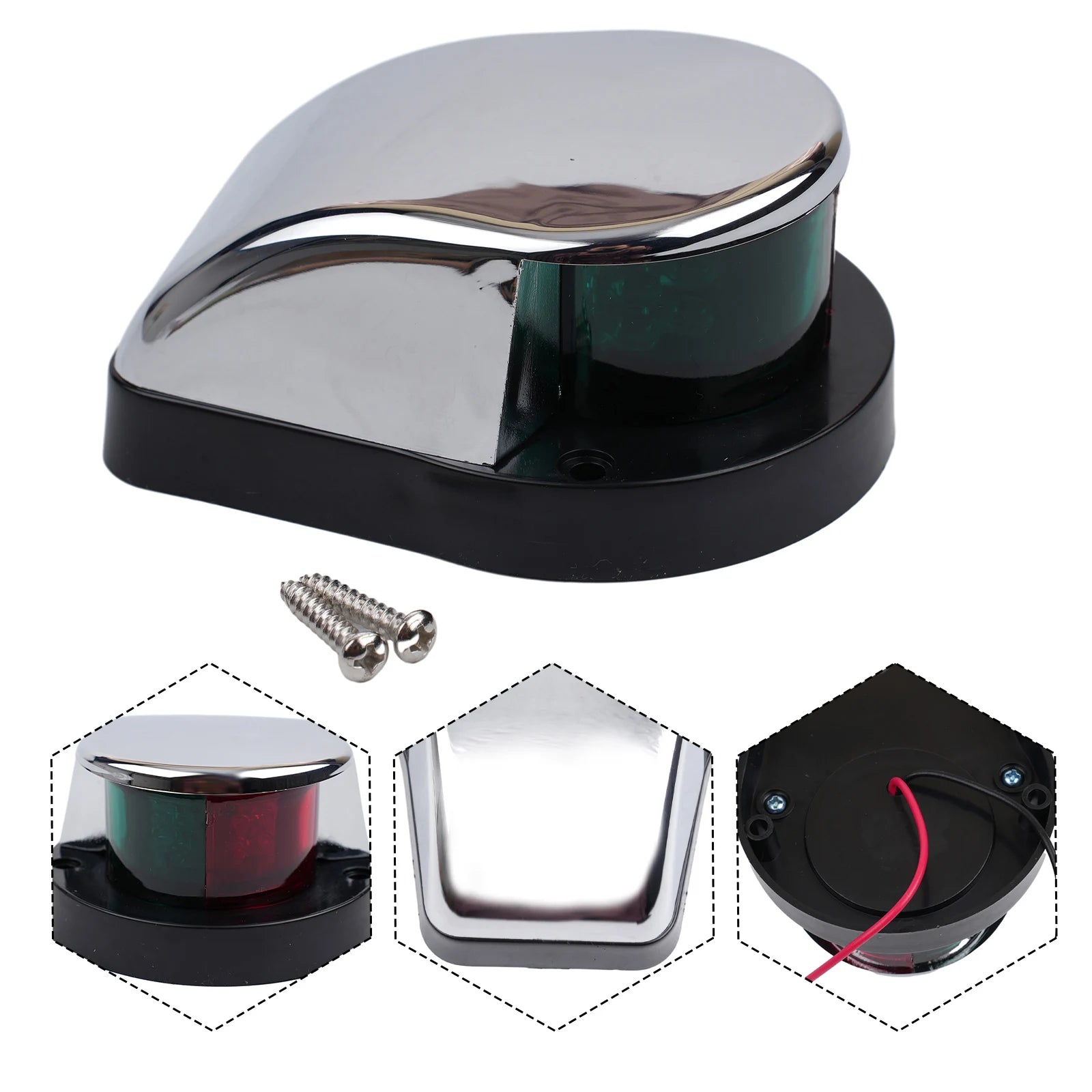 12V Boat  Light  LED Marine  Yacht Navigation  Lights Red  Green Ship  Running Lamps Waterproof LED Signal Lamp