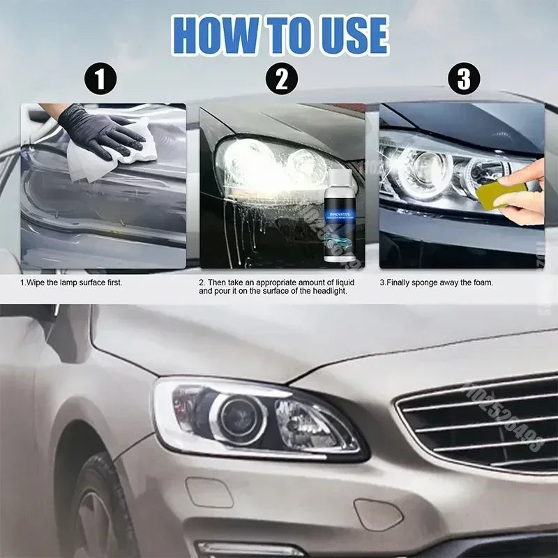Motorcycle Car Headlight Restoration Polishing Kits Headlamp Scratch Remover Repair Cleaning Paste Oxidation Polish Liquid Tools