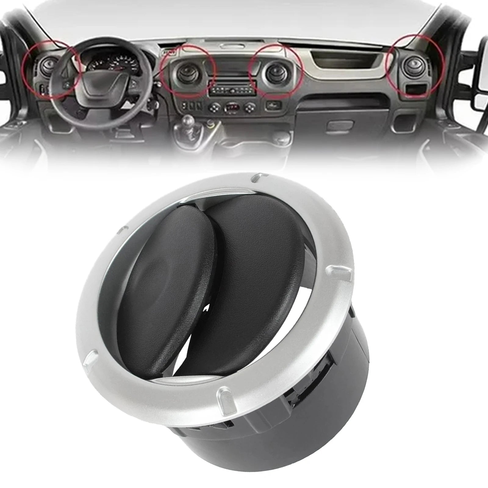 Air Vent  Cover Outlet Grille Dashboard  Air Vent With Chrome 8200212480 For  Renault For Dacia For Master  3 Car Accessorie