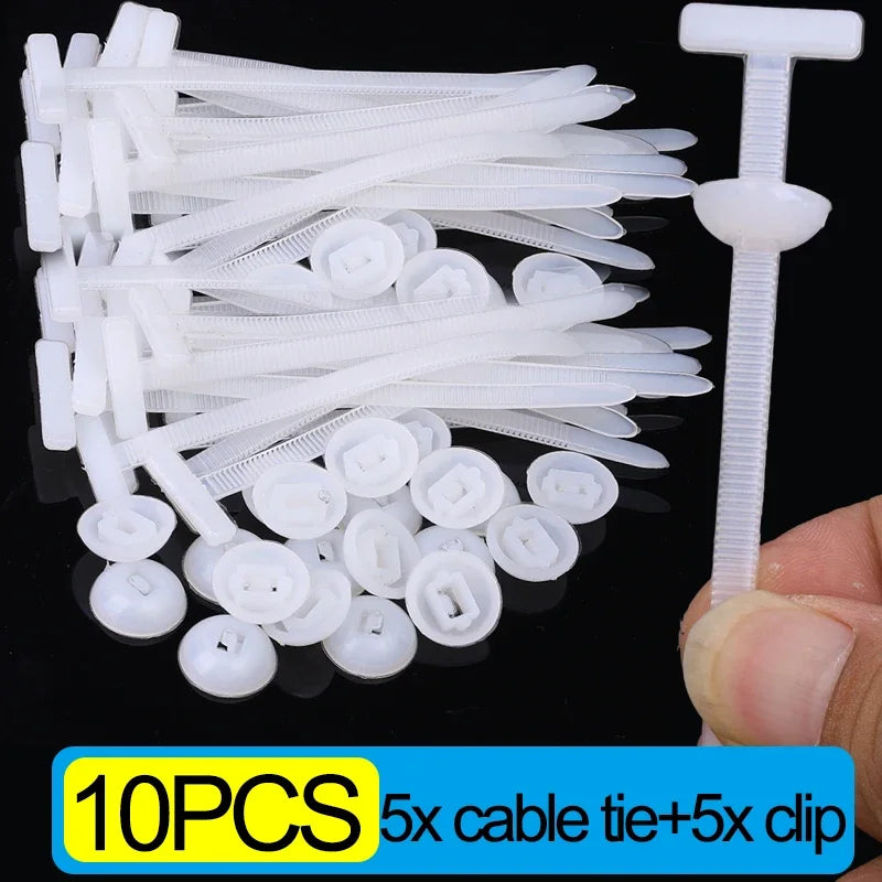 Nylon Zip Cable Tie Clips Cars Engine Guards Fenders Underbody Panels Fasteners Screw Replacement Self-locking Cable Accessories
