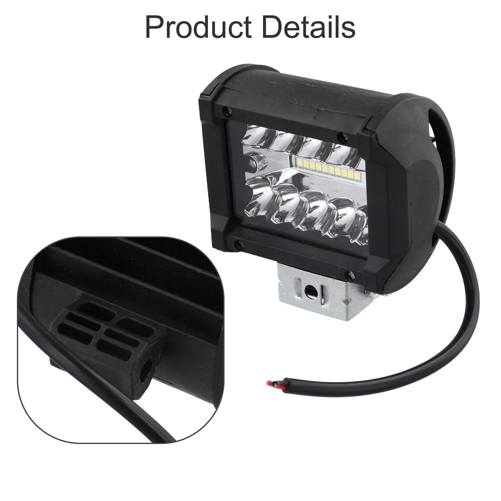 2PCS 60W LED Work Light Bar Spot Flood Led Headlights For Pods Offroad Fog Lamp SUV Car LED Headlights Fog Lamp Accessories