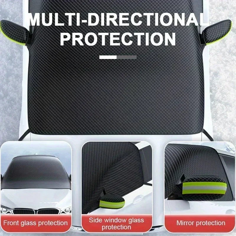 Thickened Car Snow Shield - Front Windshield Winter Frost-Proof Cover, Winterproof Car Clothing, Windshield Snow Shield Amagi