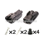 2PIN Automobile Reversing Radar 2.2mm Male Female Waterproof Connector Wiring Harness 6187-2801 6180-2451