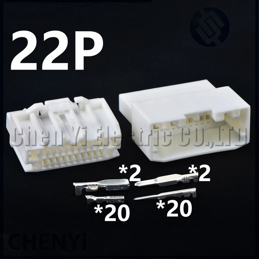 22 Pin Automotive connector car audio video radio amplifier plug CY6522-22P-11-1 CY6522-22P-21-1 For Chrysler Jeep Dodge
