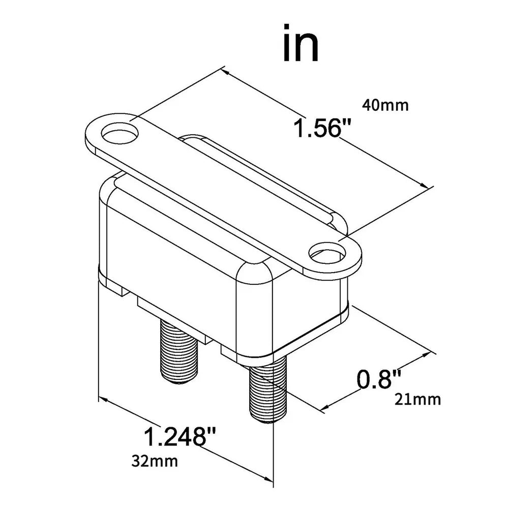 Stud Type Auto Reset Circuit Breakers 12V 30A/40A/50A Auto Automatic Fuse Reset Circuit Breaker Copper Stud Bolt