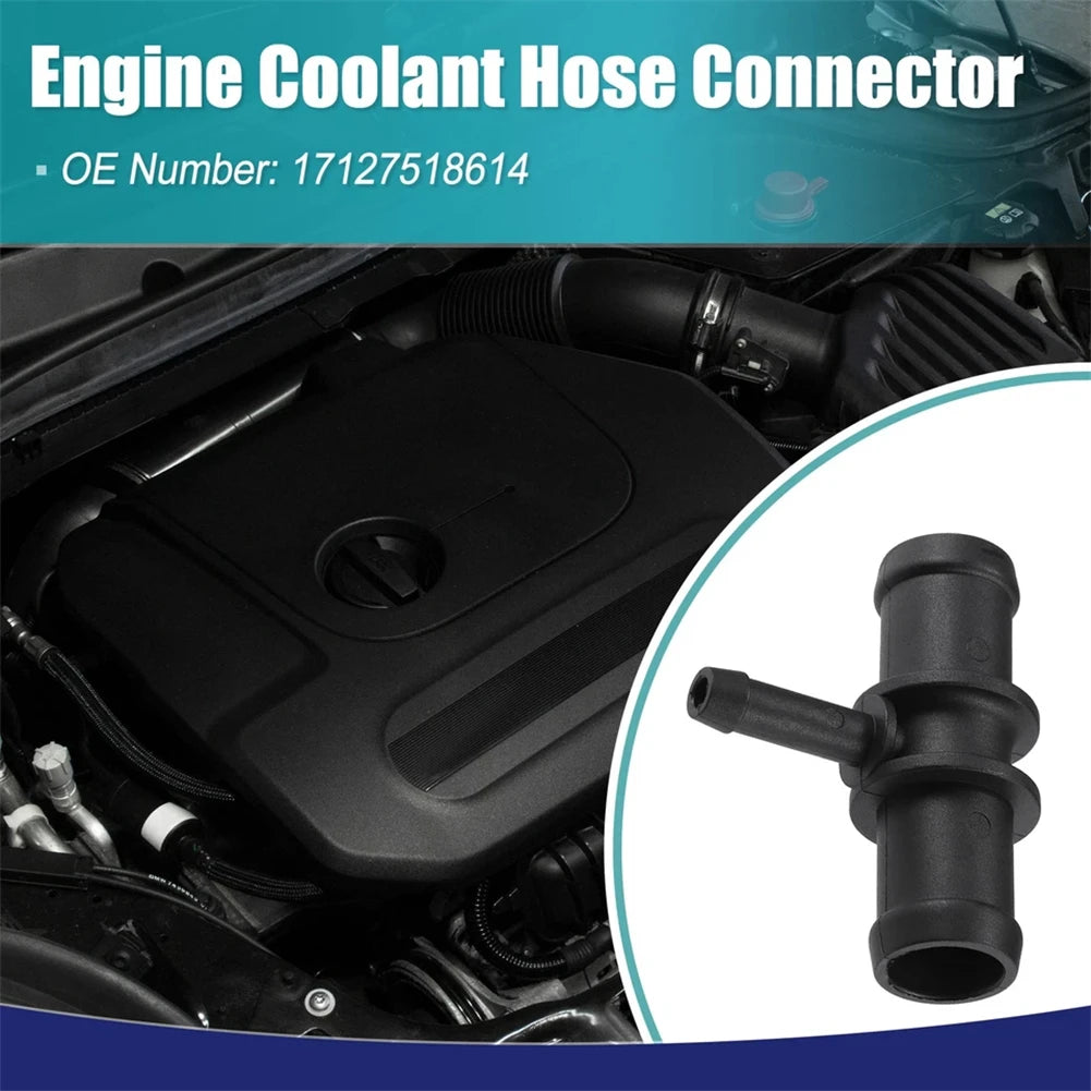 Car Engine Coolant Hose Connector For BMW For MINI Cooper S R53 17127518614 Black Car Uto 3 Way Tee Heater Water Hose