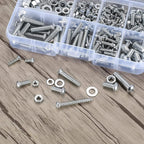 M3-M6 Phillips Pan Head Self-Tapping Screw Assortment Kit with Nuts & Washers - Stainless Steel Fastener Set for DIY/Machinery