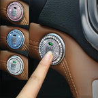 Car One-click Start Button Interior Engine Ignition Start Stop Button Protective Cover Crystal Decoration Car Accessories amagi
