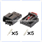 5Pin Connector Unsealed 1.5mm Male Female Connector Automobile Wire Harness Cable Plug For Golf 5G0972715 5K0972705