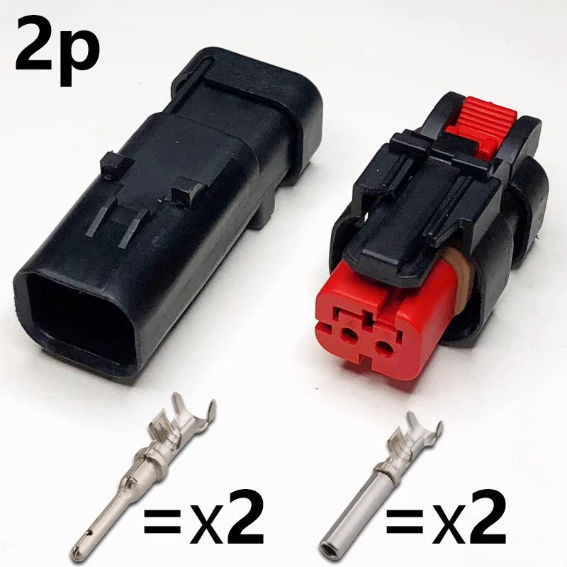 Automotive waterproof connectors, male and female plugs, fuel injector connectors, excavator connectors, camshaft sensor plugs