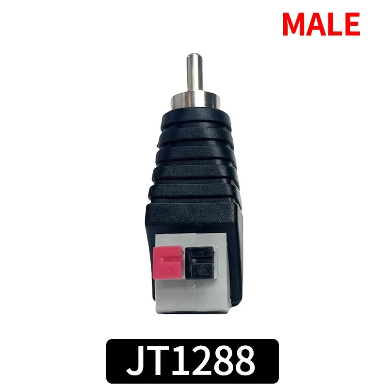4/10/40PCS RCA Male & Female to Terminal Block Adapter, Solderless AV Audio Video Connectors for Speaker, Home Theater, CCTV Use