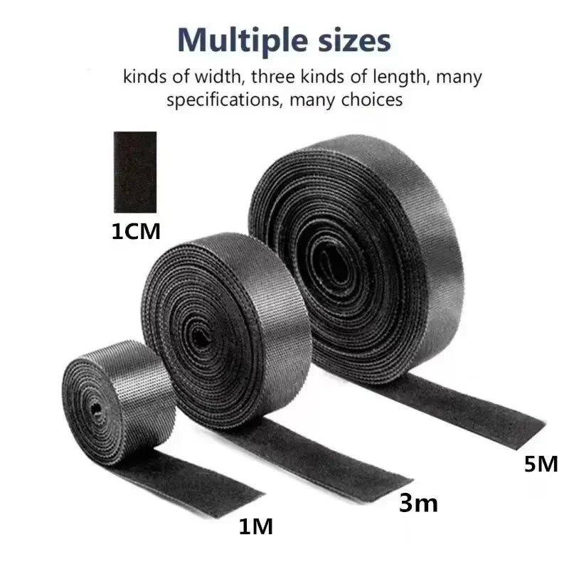DIY Nylon Tape Self Adhesive Sewing Accessories Adjustable Fastener Straps For Wire Organizer Home Office Cable Management Amagi