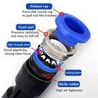 10PCS PE/PEG Plastic Quick Connector - 4-12mm Push In Fitting for Air Hose & Tube, Industrial & Home Pneumatic Systems