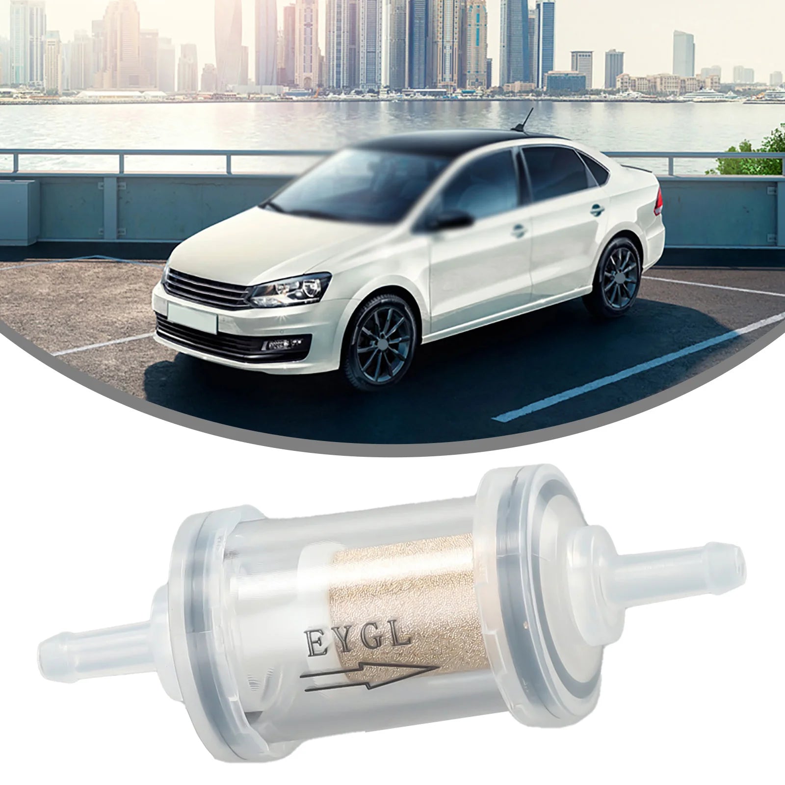 Petrol Inline Fuel Filter Removable And Washable Copper Filter Built-in Diesel Extra Large Fuel Filter For Motorcycles Cars ﻿
