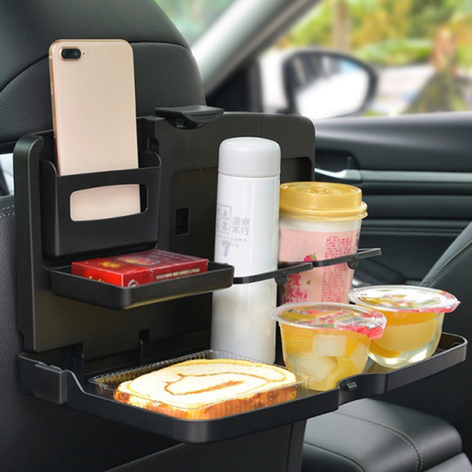 Car Tray Shelving Dining Car Auto Seat Back Tray Multi-Function Foldable Practical Small Table Food Drinks Holders Accessories