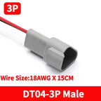 5/20/100 Sets Deutsch DT Connector With 15cm Wire Harness Waterproof Electrical Car Socket Plug DT06-2S DT04-2P 2/3/4/6/8/12P