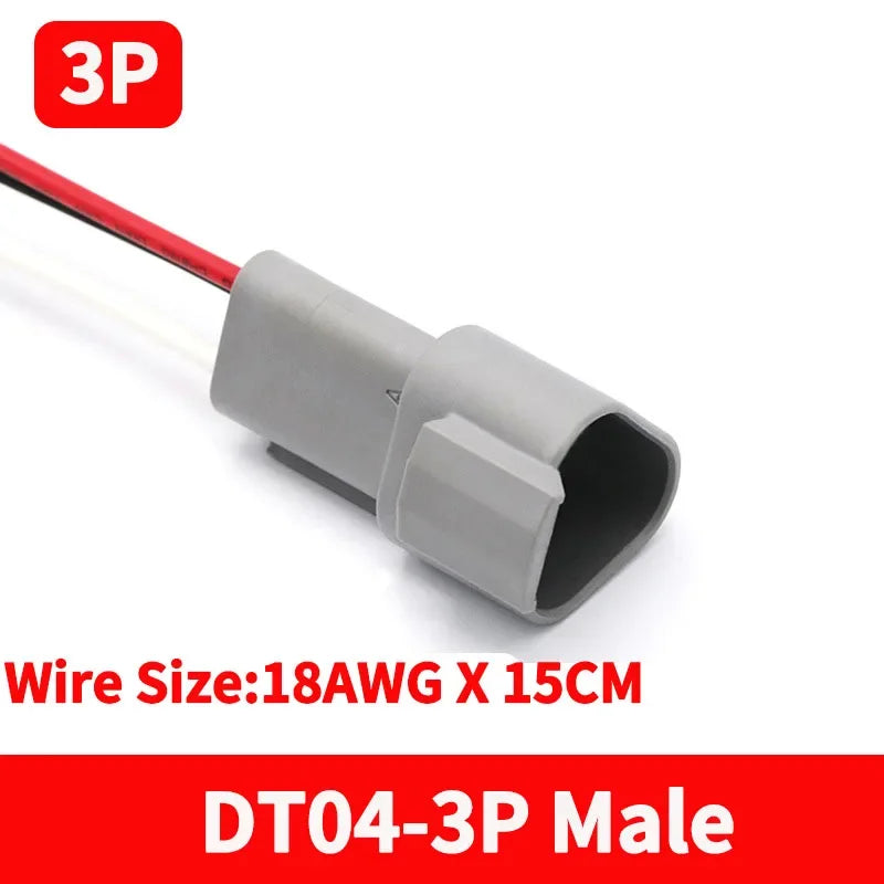 5/20/100 Sets Deutsch DT Connector With 15cm Wire Harness Waterproof Electrical Car Socket Plug DT06-2S DT04-2P 2/3/4/6/8/12P