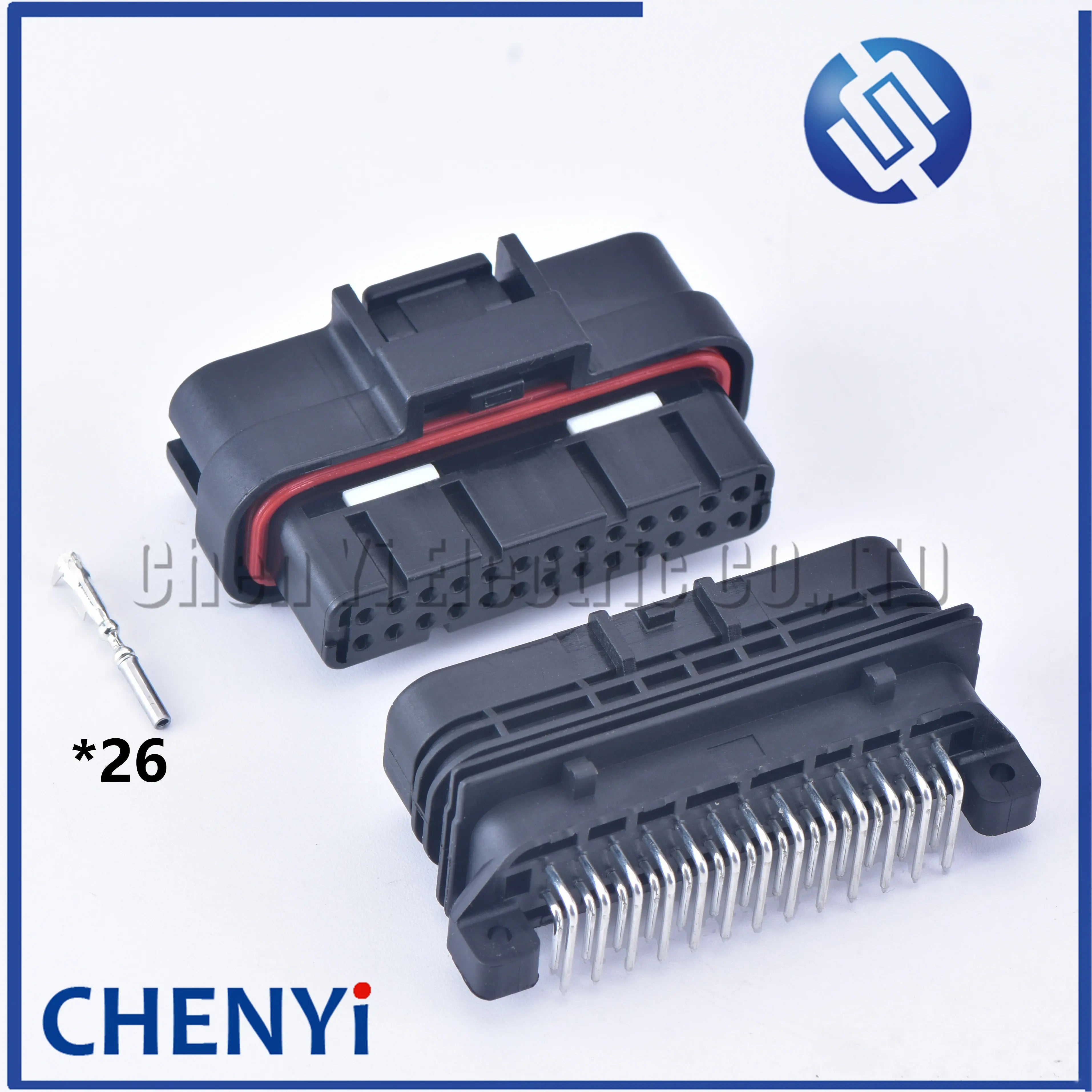 26 Pin 1.0mm two row SUPER SEAL sealed female male pin PCB connector computer ECU auto plug 6473711-1 1473712-1