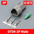10 Sets Deutsch DT Connector DT06-2S/DT04-2P 2P 3P 4P 6P 8P 12P Waterproof Electrical Connector For car Motor With Pins 22-16AWG