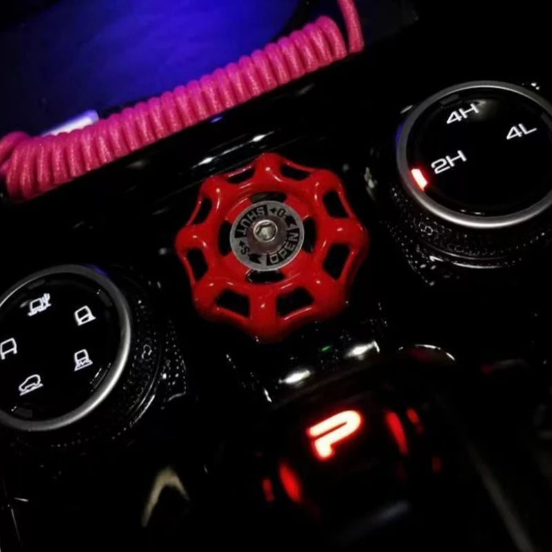 Car Rotary Knob Decor Metal Valve Handwheel Automotive Accessories Interior For Control Knob Gear Shift Knob Button Sticker