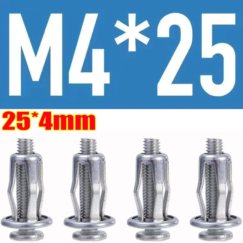 40-4pcs Petal Shape Rivet Nut Screw Bolt Kit M4 M5 M6 M8Metal Rivetnut Panel License Plate Clamp Lock Jack Nuts Auto Accessories