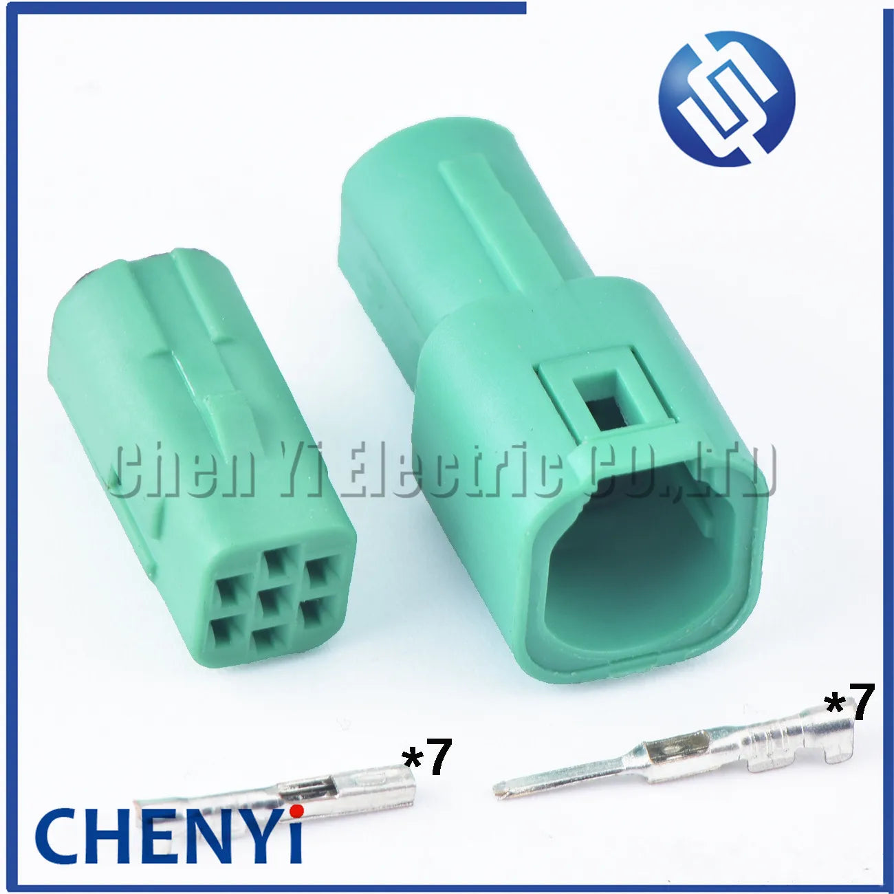 Green 7 Pin 0.6mm female male Mini MLC auto waterproof connector Plug 2822343-1 2822344-1 For Honda