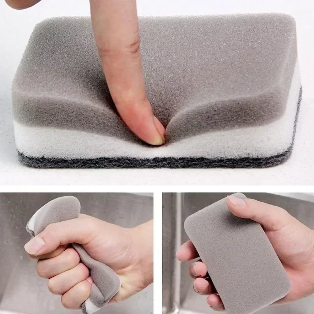 5-50PCS Double-sided Cleaning Sponges Magic Super Absorbent Pan Pot Dishwashing Scouring Pad Wipe Household Kitchen Clean Amagi
