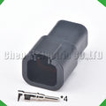 4-Pin Wire Harness Harness Automotive Waterproof Connector harness Black DTP06-4S DTP04-4P