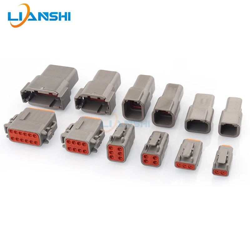 Automotive connector Dechi plug-in DTM06-2S male and female mating heavy truck wiring harness waterproof plug DTM04-2P