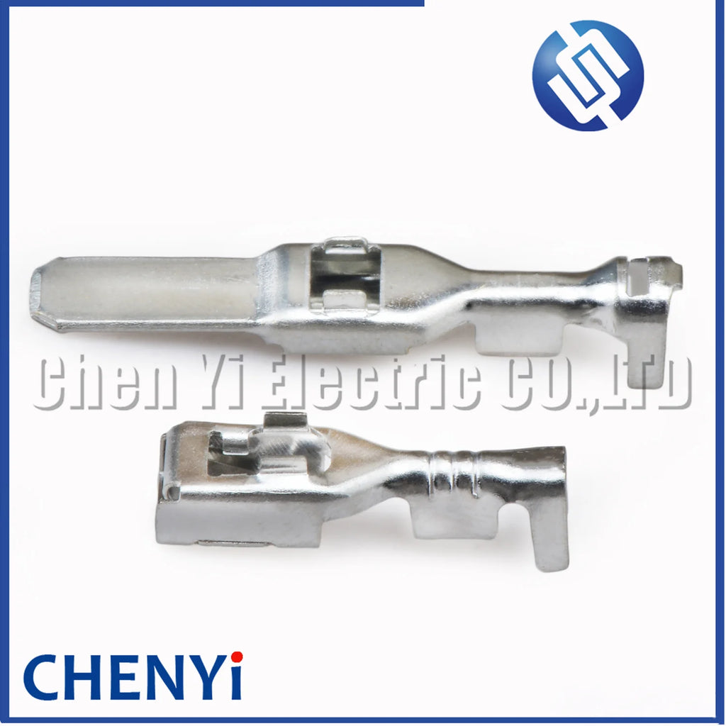 50 Pcs female or male 4.8mm series Brass tin plating crimping plug connector terminal Pins 8100-0466 8100-0447 8100-0448