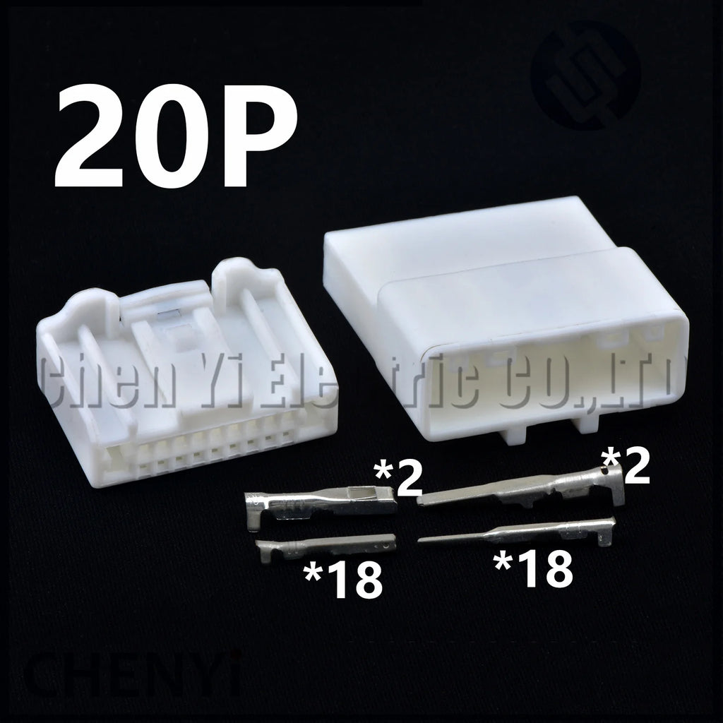 20 Pin Automotive connector CD DVD Player Multimedia audio Navigation DSP Wire harness plug 1674646-1 2040487-1 For Nissan Mazda