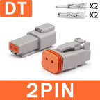 1Set Deutsch DT Series Multi-Pin Bundle (2P/3P/4P/6P/8P) | 22-16AWG Sealed Plug & Socket for Auto Electronics Upgrade DT04-2P
