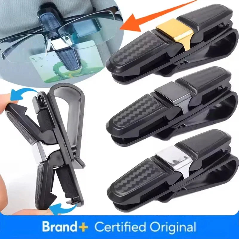 Car Glasses Case Universal Car Sun Visor Glasses Holder Sunglasses Clip Card Ticket Eyeglasses Holder Auto Interior Amagi