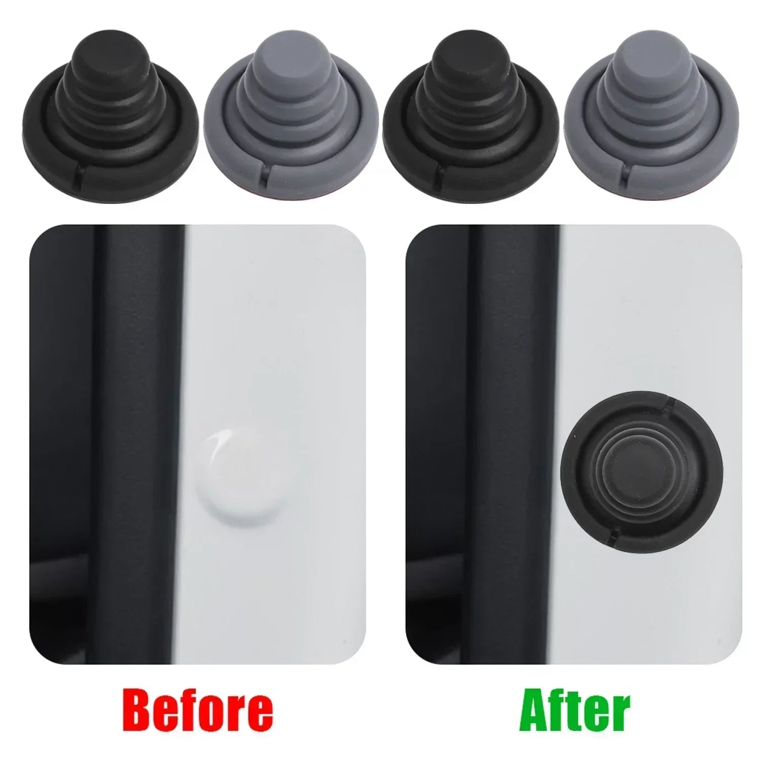 Car Door Anti-Collision Silicone Pads Sound Insulation Gasket Auto Soundproof Shockproof Sealing Rubber Pad Door Edge Sticker